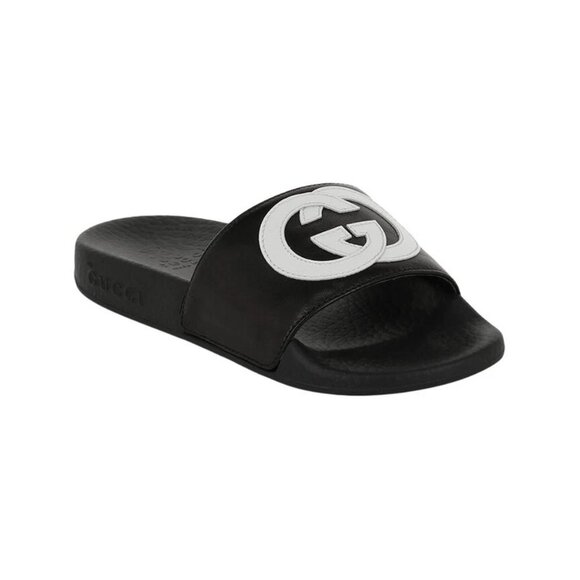 Gucci Interlocking G Leather Slide Women size 41 - Picture 1 of 10